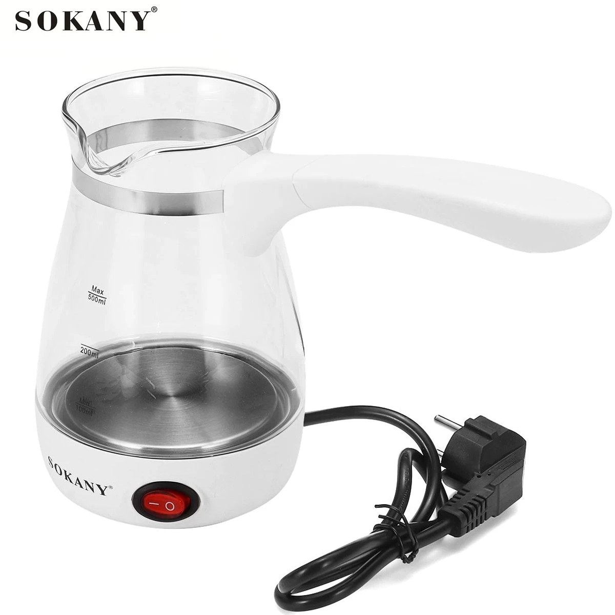 Sokany® Ηλεκτρικό Μπρίκι 600W 270ml - Λευκό